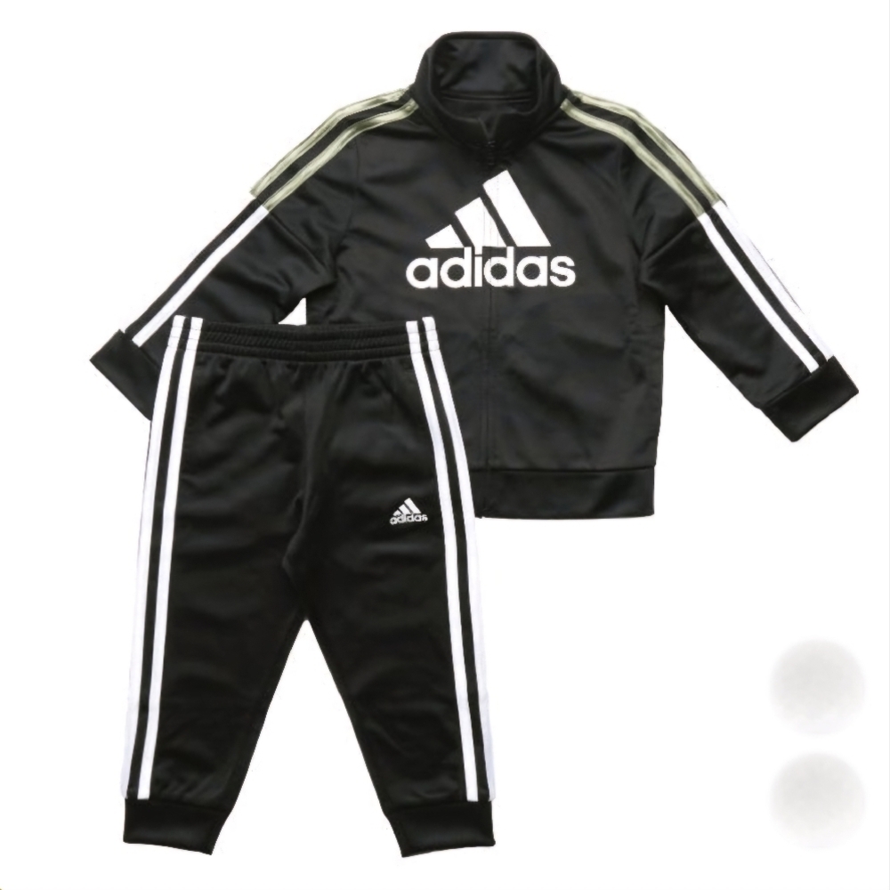 NWT adidas Kids' 2-piece Set Black Tracksuit Size 3T & 6 - Picture 3 of 5